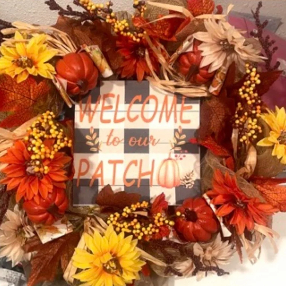 Handmade Fall Harvest Wreath